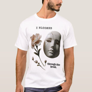Camiseta Cracked and Bloomed – A symbolic and emotional wor
