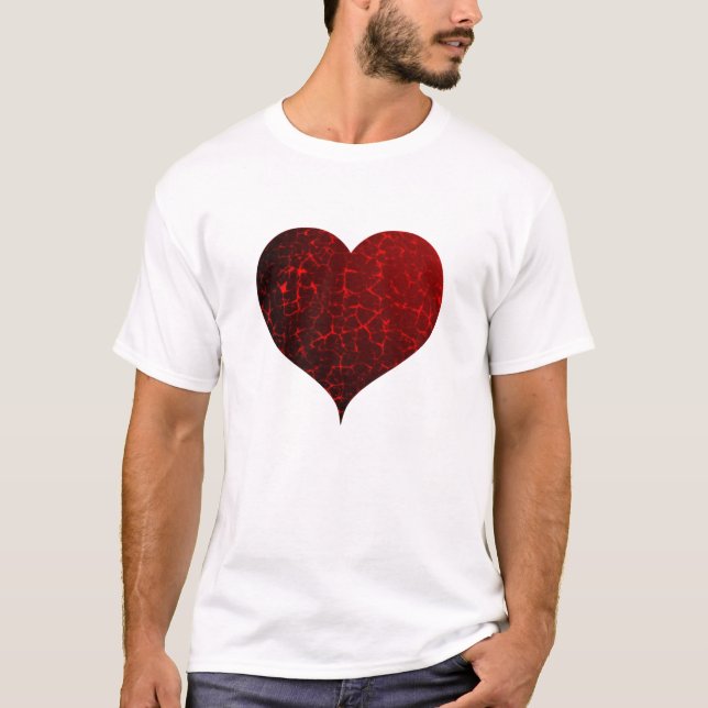 Camiseta Cracked Heart - Valentines Day (Anverso)