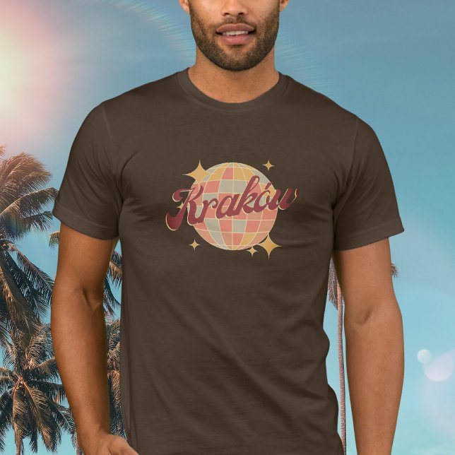 Camiseta Cracovia de Cracovia Polonia bola disco retro vint (Subido por el creador)