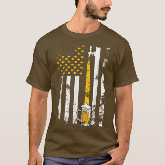 Camiseta Craft Beer American Flag Usa , 4th July Brewery
