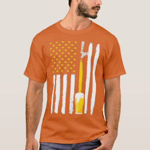 Camiseta Craft Beer Bandera Americana USA 4 de julio Cervec