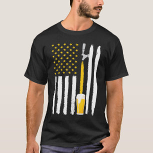 Camiseta Craft Beer Bandera Americana USA 4 de julio Cervec