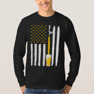 Camiseta Craft Beer Bandera Americana USA 4 de julio Cervec