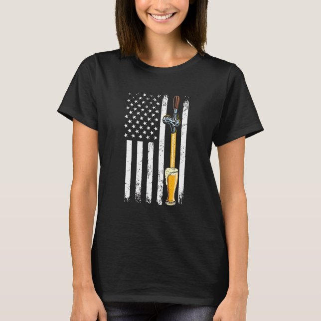 Camiseta Craft Beer Bandera Estadounidense Usa Cervecería 4 (Anverso)