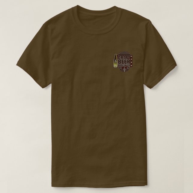 Camiseta Craft Beer Brewer Brewer Wood Grain Look (Diseño del anverso)