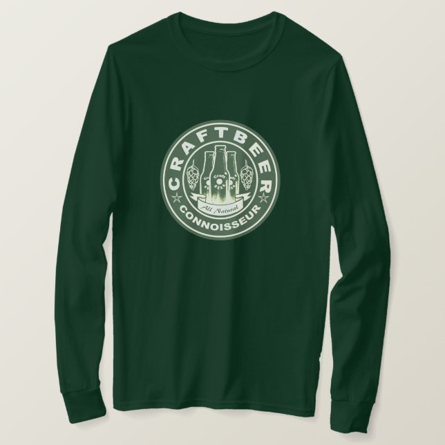 Camiseta Craft Beer Connoisseur Green (Anverso del diseño)