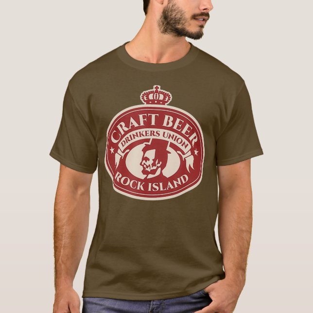 Camiseta Craft Beer Lover - Rock Island Illinois (Anverso)