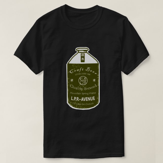 Camiseta Craft Beer-Productor Jug Green White (Diseño del anverso)