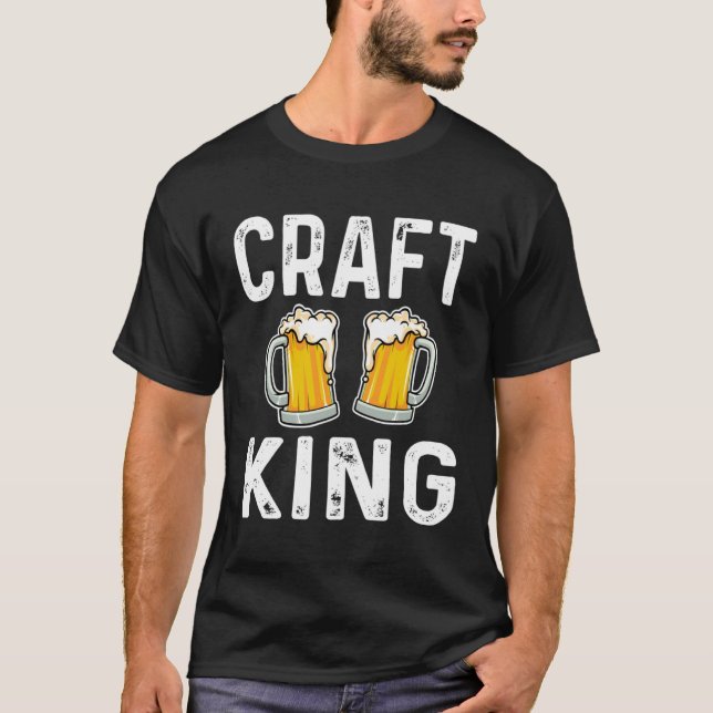 Camiseta Craft King  Craft Beer  Drinker Home Brewery (Anverso)
