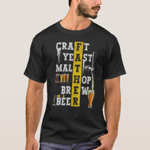 Camiseta Craft Yeast Malt Hop Brew Beer Dad