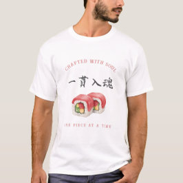 Camiseta Crafted with Soul" Sushi ‐Japanese‐寿司‐kanji