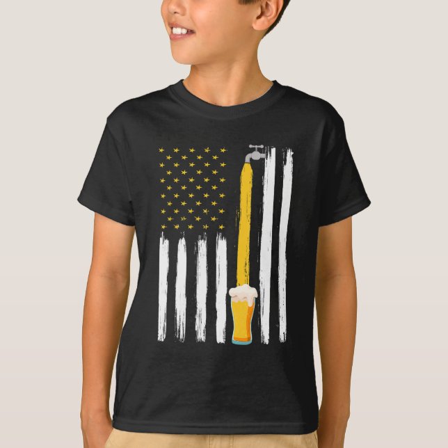 Camiseta Crafts Beer American Flag Estados Unidos 4 de juli (Anverso)