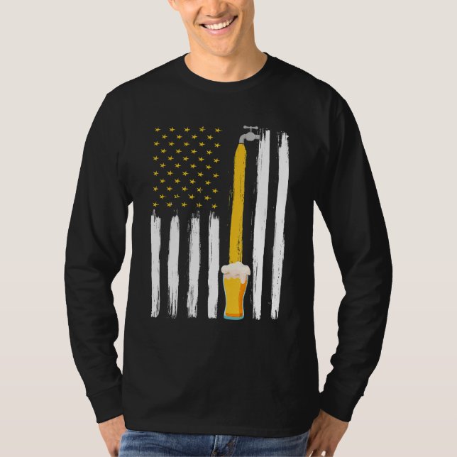 Camiseta Crafts Beer American Flag Estados Unidos 4 de juli (Anverso)