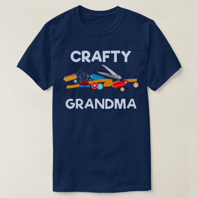 Camiseta Crafty Grandma Gift Costura Crafting Hobby L (Diseño del anverso)