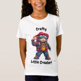 Camiseta Crafty Little Creator Hipster Mouse Design