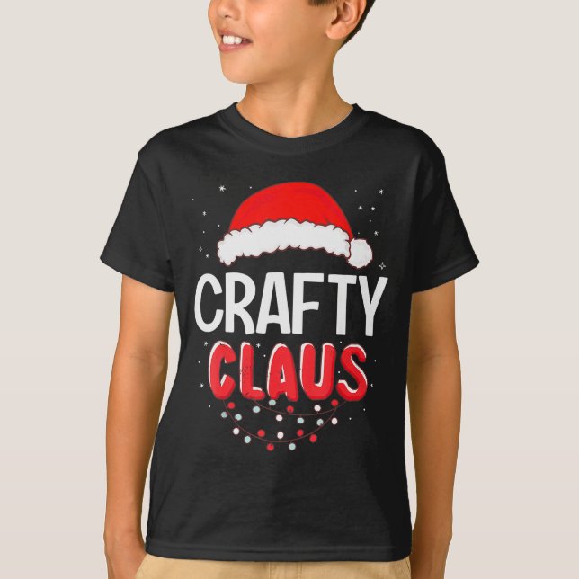 Camiseta Crafty Santa Claus Christmas Matching Costume  (Anverso)