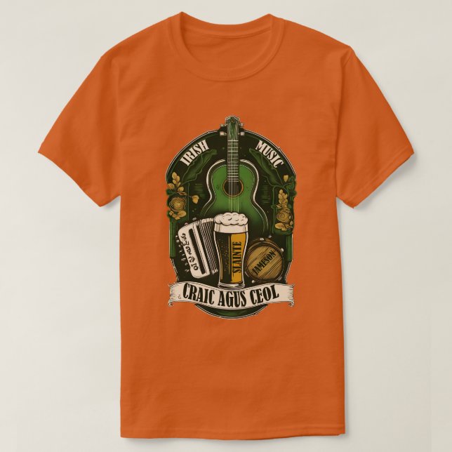 Camiseta Craic agus Ceol (Diseño del anverso)