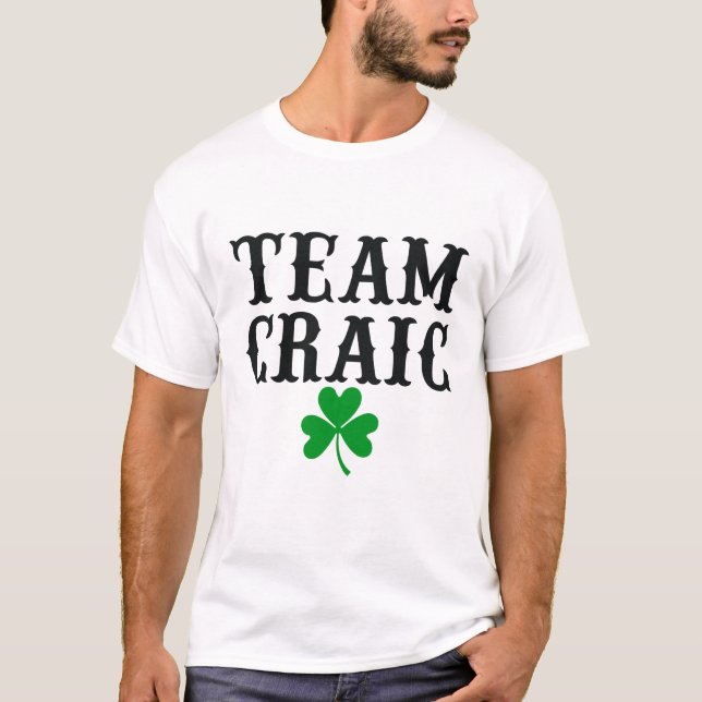 Camiseta Craic del equipo irlandés del Día de San Patricio, (Anverso)