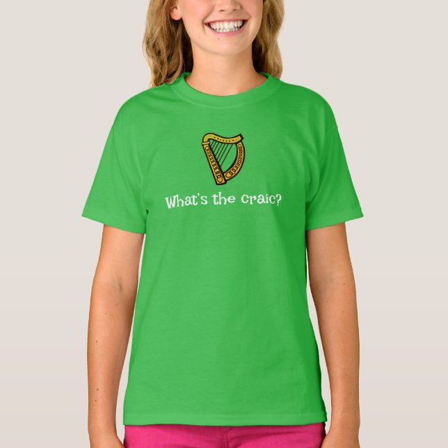 Camiseta Craic kid green tee (Anverso)