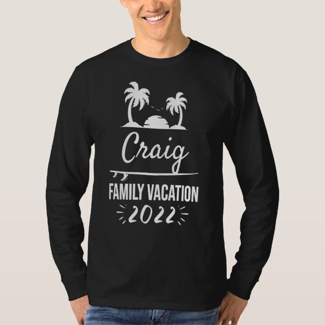 Camiseta Craig Family Vacation Tropical Group Trip Beach (Anverso)