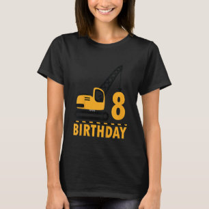Camiseta Cran de construcción de cumpleaños de niños de och