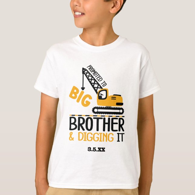 Camiseta Crana de construcción Gran Hermano cavando niño (Anverso)