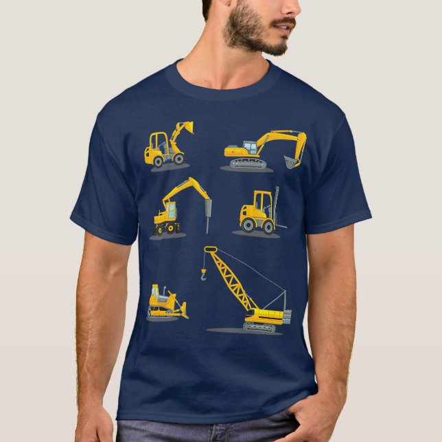 Camiseta Crana de equipo pesado de construcción de camiones (Anverso)