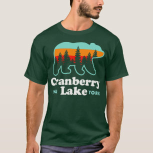Camiseta Cranberry Lake New York Camping Pescador