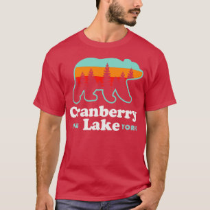 Camiseta Cranberry Lake New York Camping Pescador