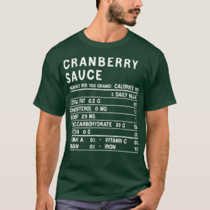 Camiseta Cranberry Sauce Nutrition Funny Thankending Match