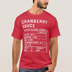 Camiseta Cranberry Sauce Nutrition Funny Thankending Match