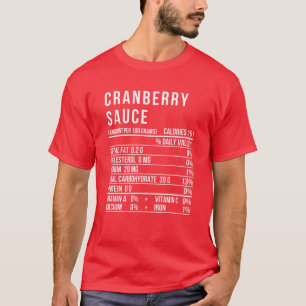 Camiseta Cranberry Sauce Nutrition Funny Thankending Match
