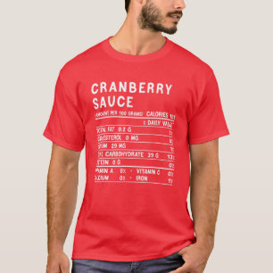 Camiseta Cranberry Sauce Nutrition Funny Thankending Match