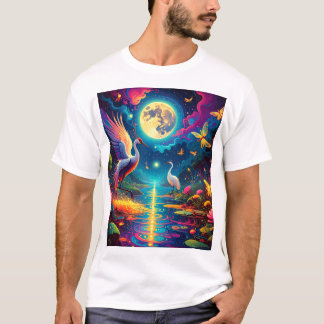 Camiseta Crane and Dragonfly Duet