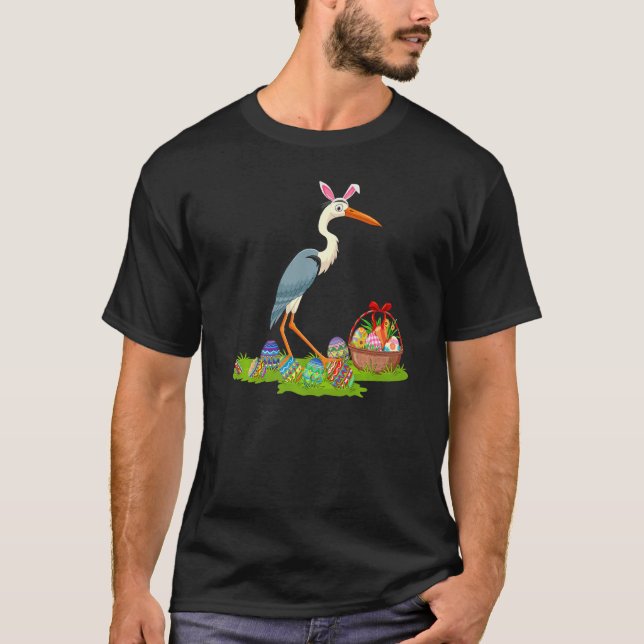 Camiseta Crane Bird Easter Egg Caza Bunny Crane Easter S (Anverso)