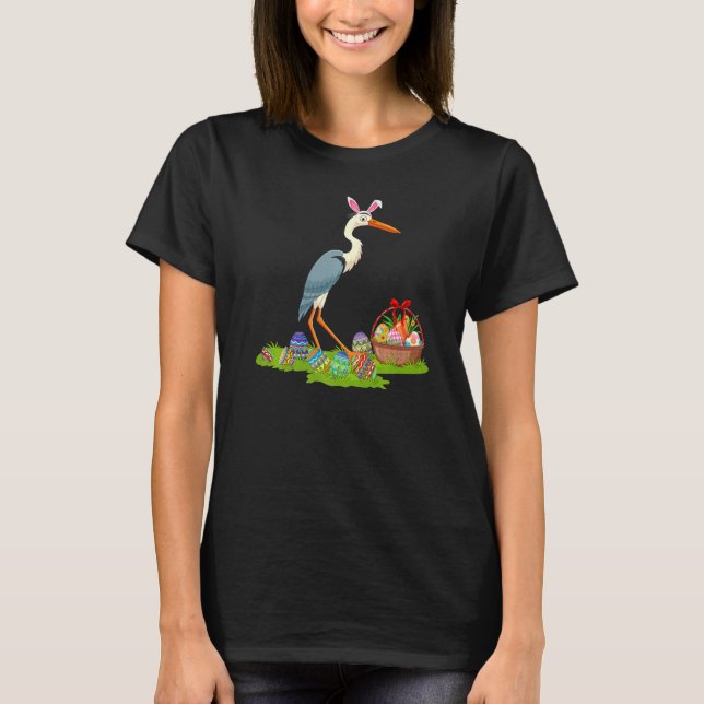 Camiseta Crane Bird Easter Egg Caza Bunny Crane Easter S (Anverso)