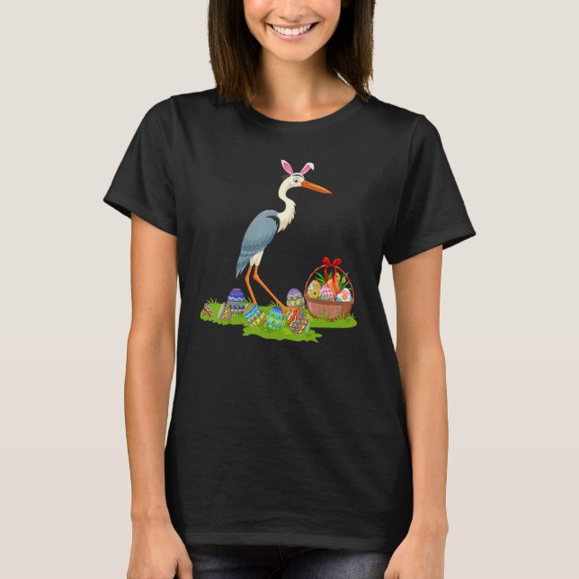 Camiseta Crane Bird Easter Egg Caza Bunny Crane Easter S (Anverso)