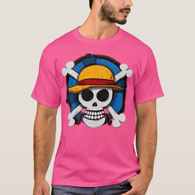 Camiseta Crane Chapeau Respirante del Pirata del Calavera (Anverso)