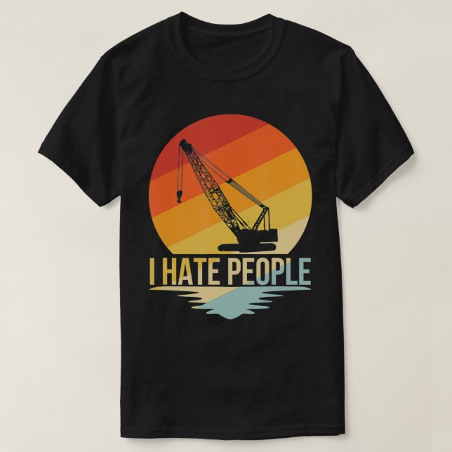 Camiseta Crane de construcción (Diseño del anverso)