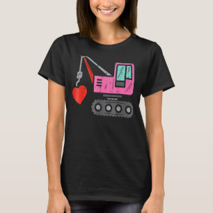 Camiseta Crane Heart Kids Toddler Día de San Valentín Baby 
