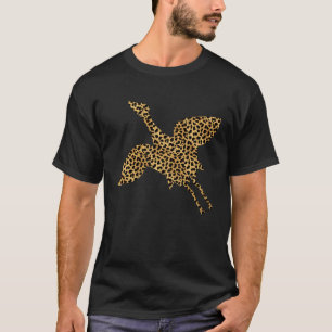 Camiseta Crane Leopard Print Wader Bird Animal Women