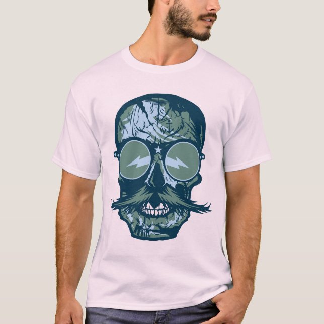 Camiseta crane_lunette_de_soeil_ronde_tete_de_mort_hipster_ (Anverso)