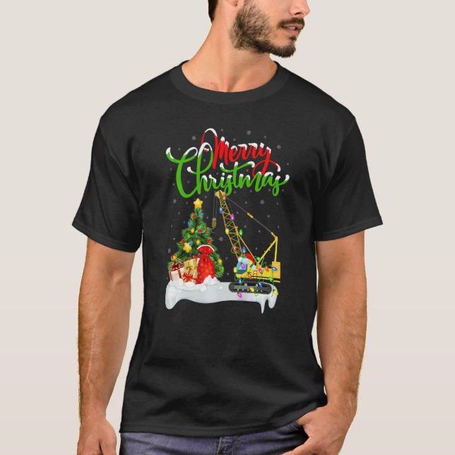 Camiseta Crane Machine Xmas Decorations Santa Crane Christm (Anverso)