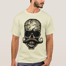 Camiseta crane_moustache_hipster_tete_de_mort_skull_2901_Q