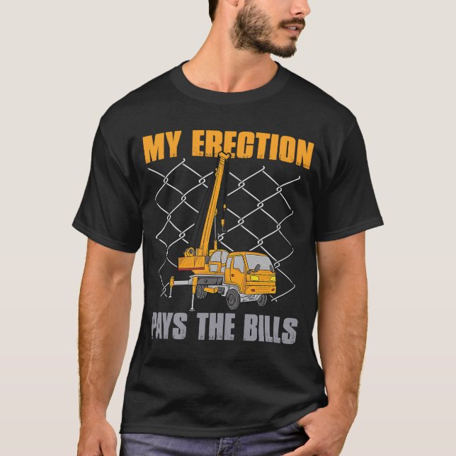 Camiseta Crane Operator Cita Mi Recaudación Paga Las Letras (Anverso)
