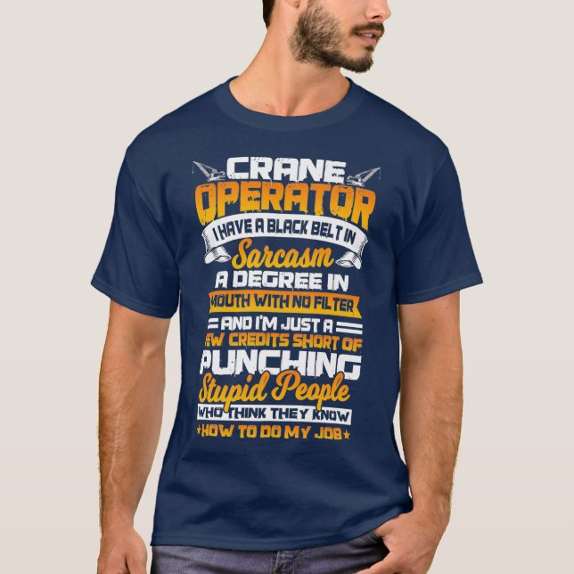 Camiseta Crane Operator Gifts Funny Hook Oper8r Premium (Anverso)