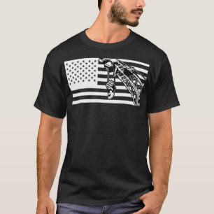 Camiseta Crane Operator Tshirt US Flag Mens Heavy