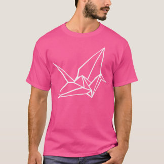 Camiseta Crane Origami - Arte japonés - (Diseño blanco)