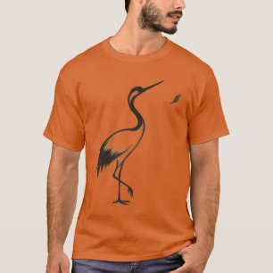 Camiseta Crane Petal Minimalista Ink Bird Design boy