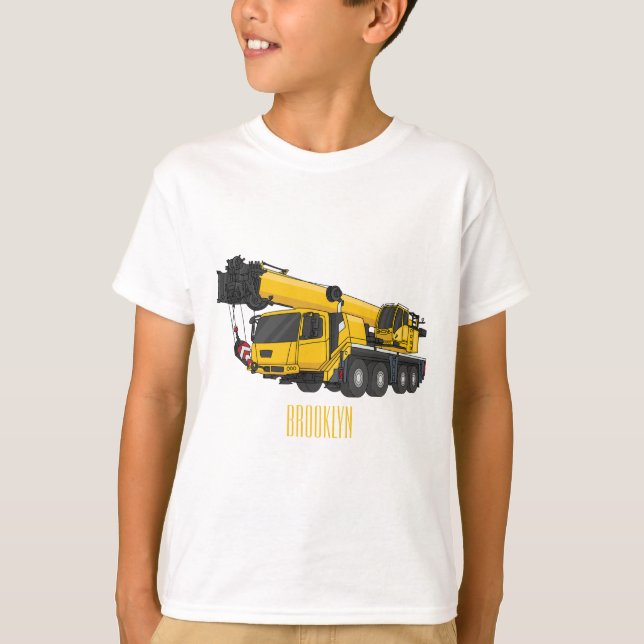 Camiseta Crane truck cartoon illustration (Anverso)